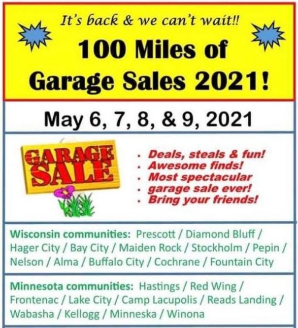 100 Mile Garage Sale in Minnesota/Wisconsin THIS WEEKEND (May 6th thru